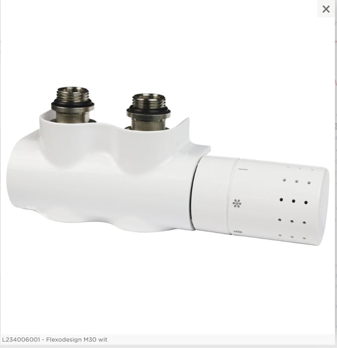 Comap Flexodesign H-blok set met insert 1/2" wit.