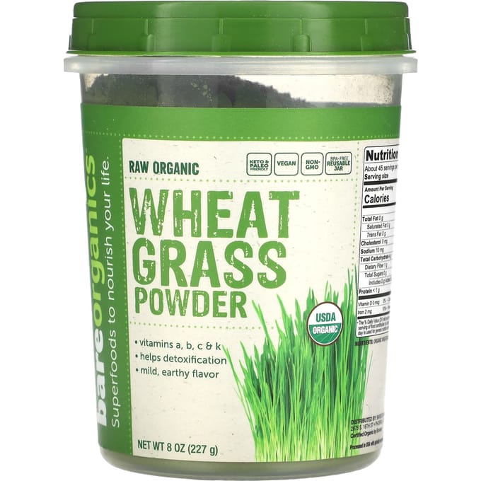 Rauw Biologisch Tarwegras Poeder, 227G(8oz)