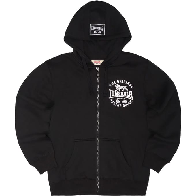 Lonsdale Seghill Sweatshirt Met Rits Zwart L Man