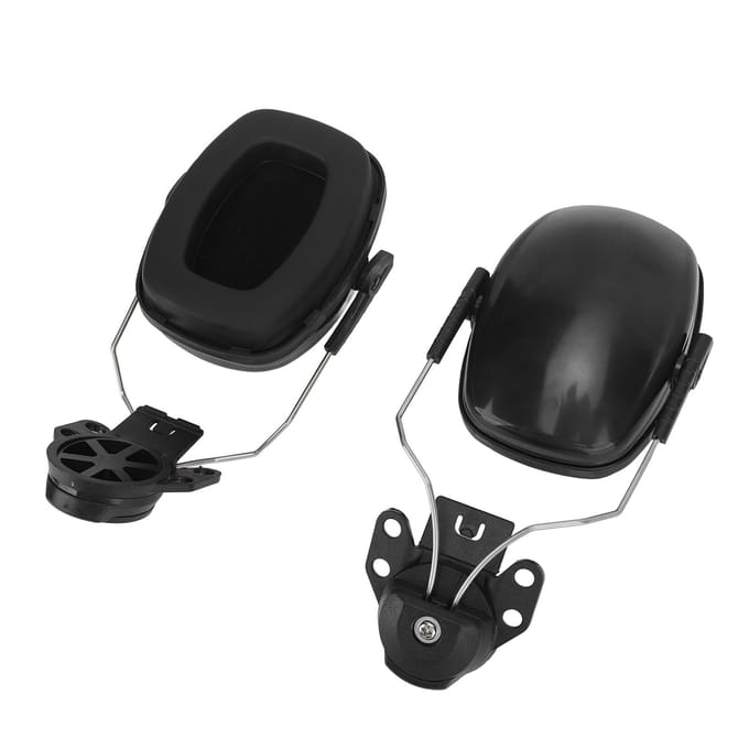 Helm bevestigbare oorkap veiligheid geluidsreductie bouwhelm oorkap voor bouwplaats bosbouw zagen slijpen black