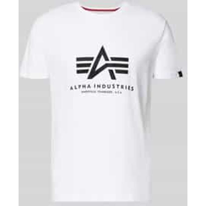 T-shirt met labeldetail model 'Basic'