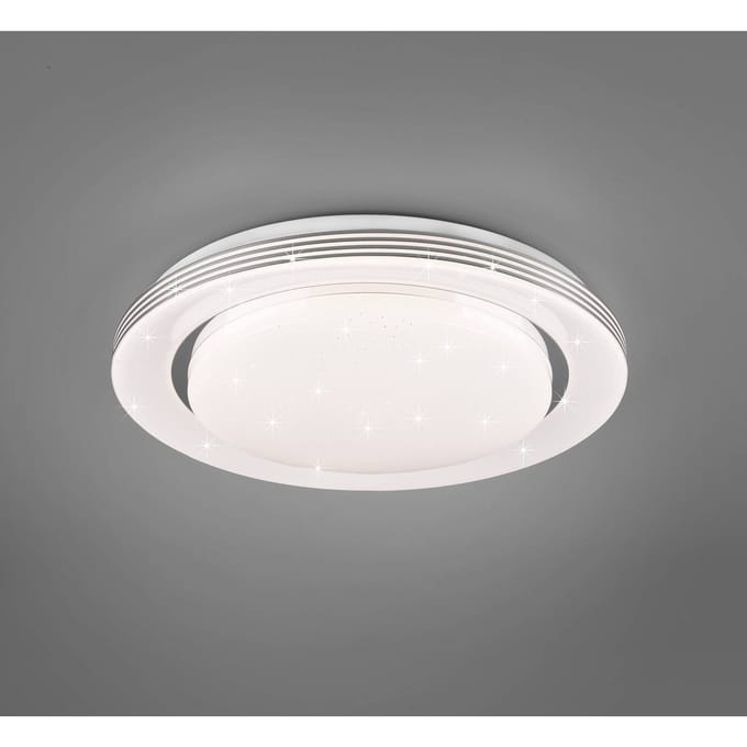 Reality Leuchten Plafondlamp Atria, Ø 38 cm, wit, kunststof, CCT