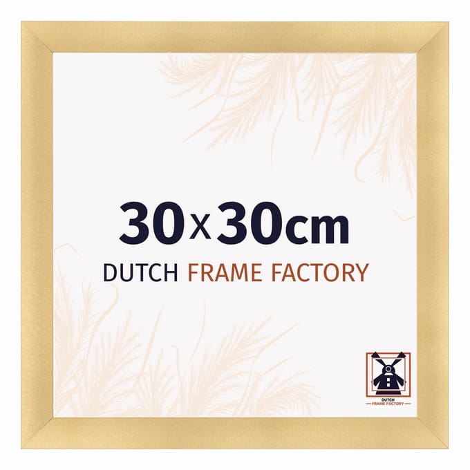 Fotolijst 30x30 cm - MDF - Goud Mat - Praag