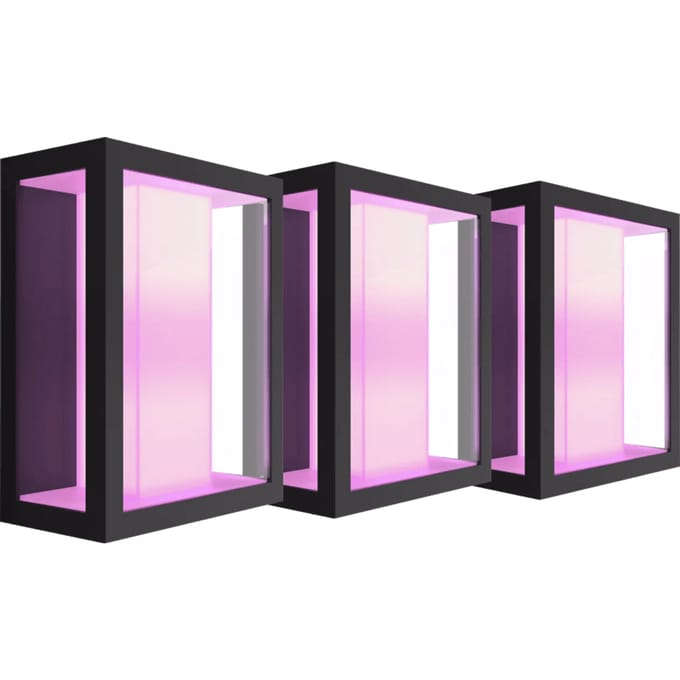 Philips Hue Impress muurlamp White and Color zwart breed 3-pack