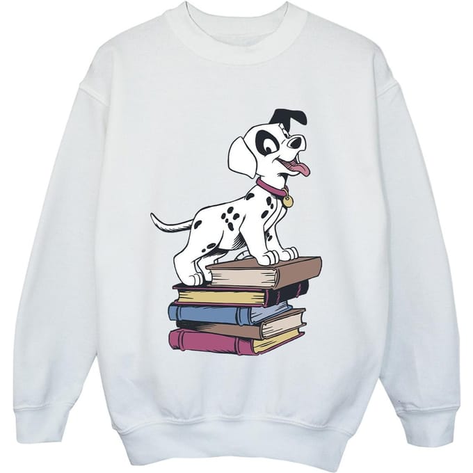 Disney Jongens Sweatshirt met 101 Dalmatiërs Boeken (Wit)