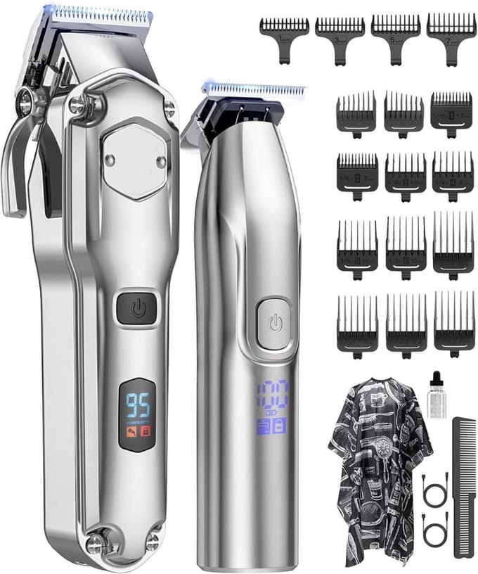 QIN® Trimmer Baard - Trimmer - Zilver - 19cm x 6cm x 5cm