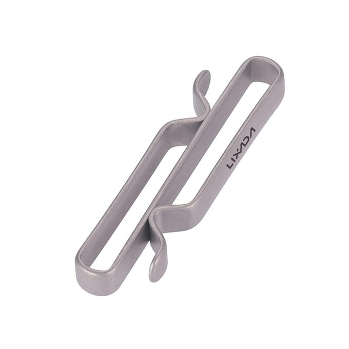 Lixada Titaniumlegering Sleutelhanger Tailleband Sleutelhanger Hangende Gesp Autosleutelringhouder gray