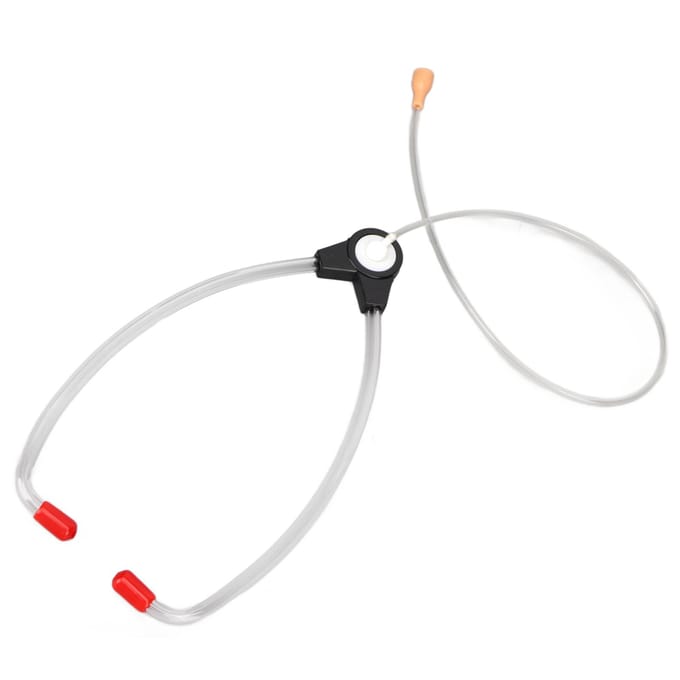 Hoortoestel Stethoscoop Professioneel Rood Volume Geluidsdetectie Luistertest Binauraal white