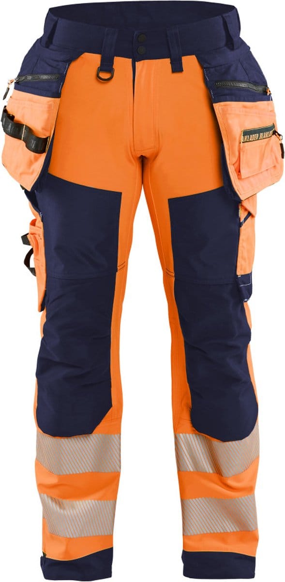 Blaklader 1820-2513 Softshell Werkbroek High Vis - High Vis Oranje/Marineblauw - C152