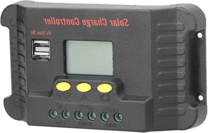 Zonne Laadregelaar - PWM Controller - Straatverlichting - Met LCD Timer - 12V 24V - Zwart