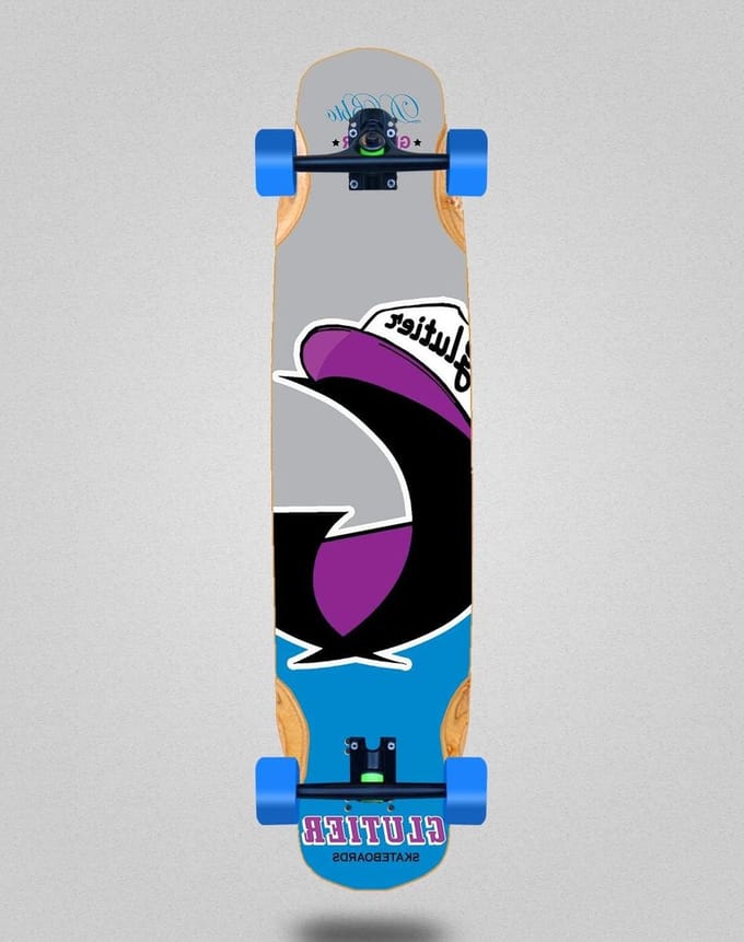 Compleet Longboard - Bamboe Skateboard - Cruisen Stadsverkeer - Mix Bamboe Constructie - 38x8.45 Inch - Blauw