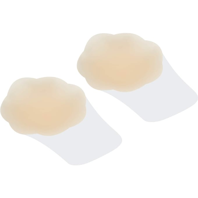 Bye Bra siliconen pull-up bh, onzichtbare zelfklevende liftende bh voor strapless en rugloze outfits, herbruikbare zelfklevende bh, naadloze push-up ondersteuning (beige/bruin) Beige, M