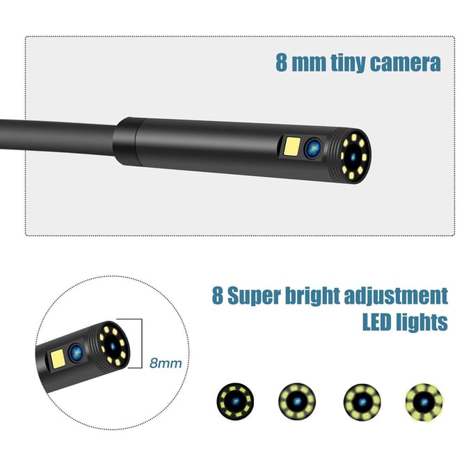 Handheld endoscoop 4,3 inch IPS-scherm 1080P High Definition IP68 industriële thuisendoscopen met 10M black