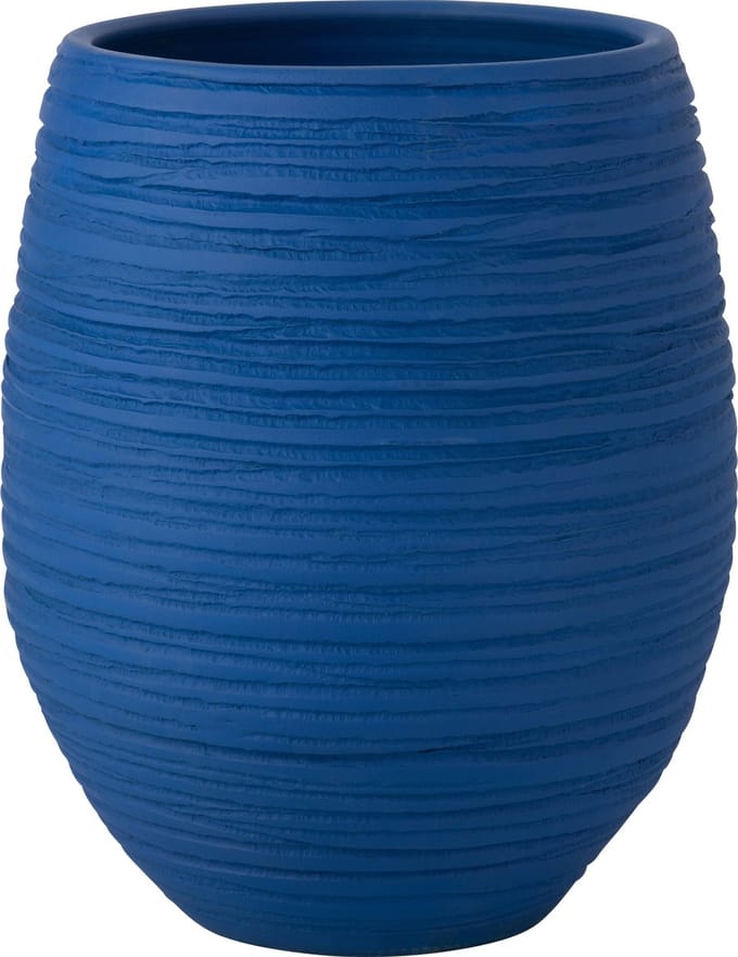 J-Line bloempot Fiesta - keramiek - blauw - large - Ø 44 cm