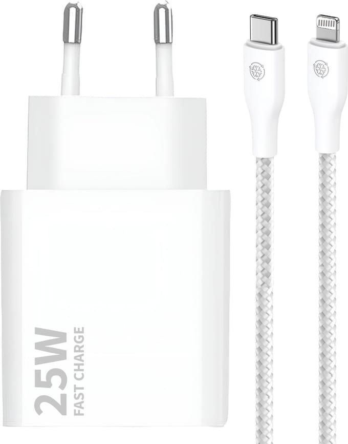 25w Oplader geschikt voor iPhone / iPad / Lightning - Snellader usb C - 1 Meter