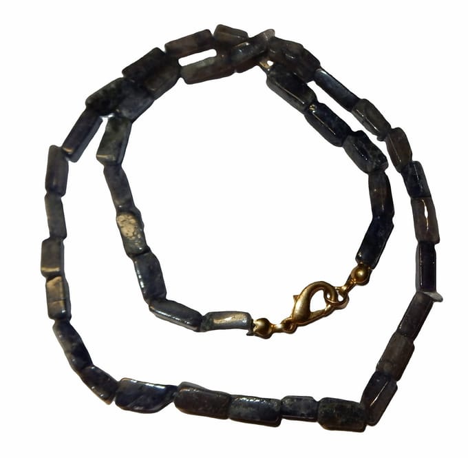 Blauw Aventurijn Blokjes Collier