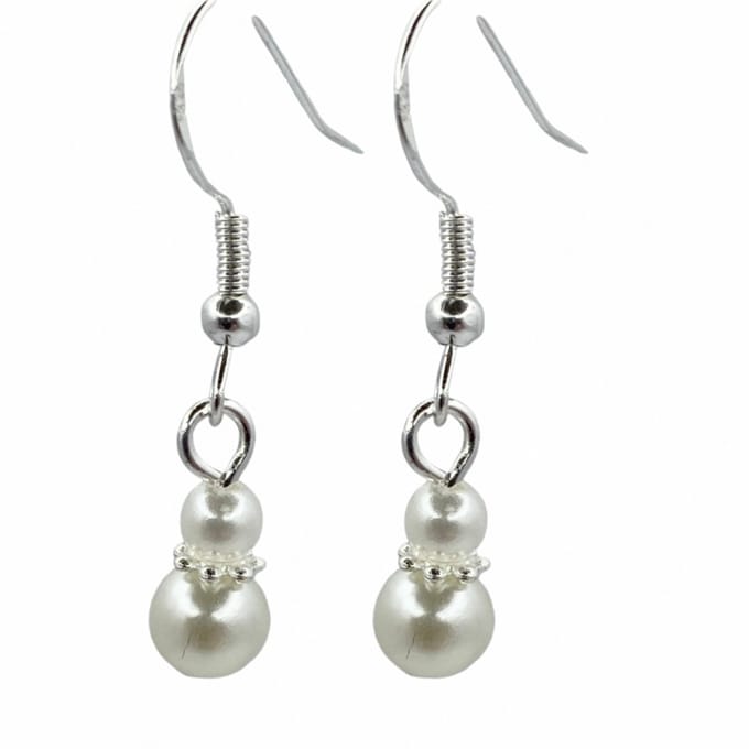 Oorbellen-Nila-Synthetische-Parel-Zilver -Charme Bijoux