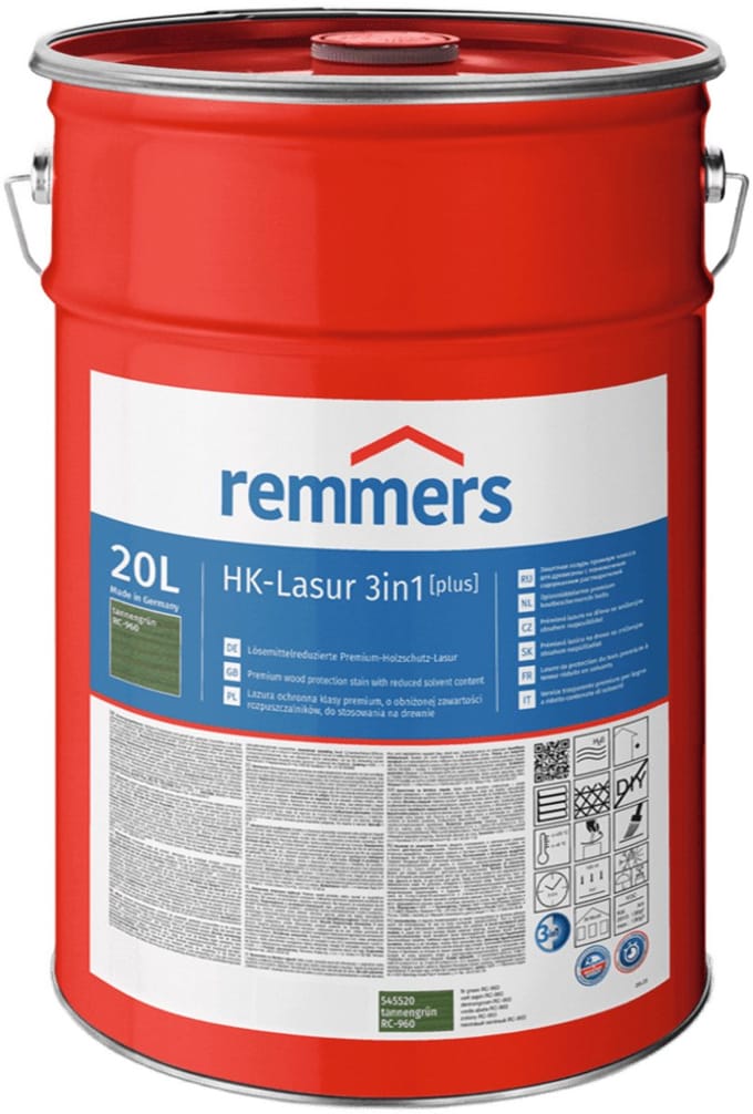 Remmers - HK 3in1 glazuur [plus] 20 l, sparren groen