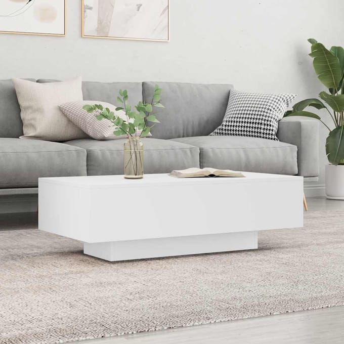 Vidaxl Salontafel, Wit, 100X49,5X31 Cm, Materiaal Houtvezelplaat