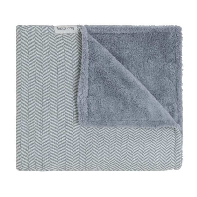 Baby's Only Ledikantdeken teddy Dawn - Nordic Blue/Ecru - 100x135 cm