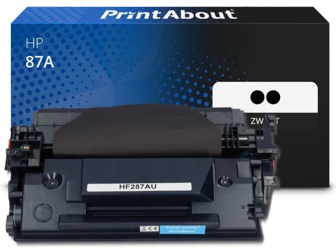 PrintAbout huismerk Toner 87A (CF287A) Zwart Multipack Geschikt voor HP