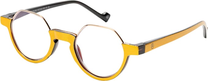 Leesbril-Aptica-Camp-Porter-met-blauwlichtfilter-Gold -+1.00