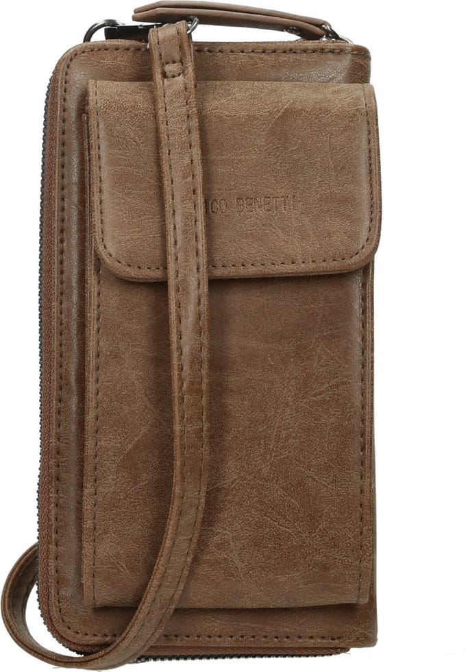 Enrico Benetti Telefoontasje Portemonnee tasje Dames Camel
