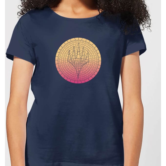 Magic: The Gathering Theros: Beyond Death Planeswalker Symbol Gradient Women's T-Shirt - Navy - M