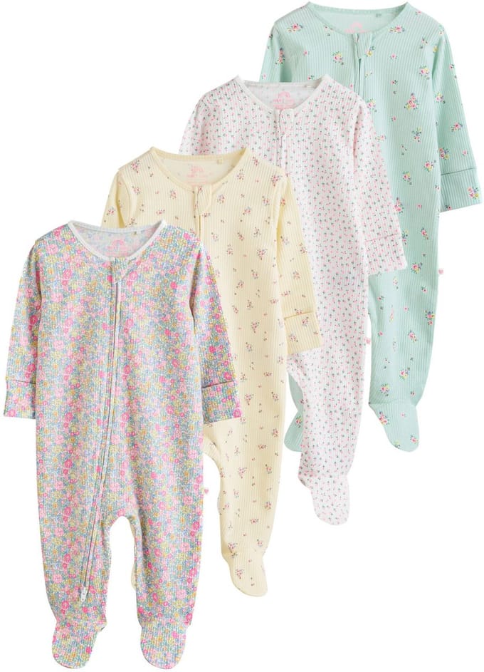 Next - Meisjes - Set van 4 babypyjama's met tweewegritssluiting - Roze