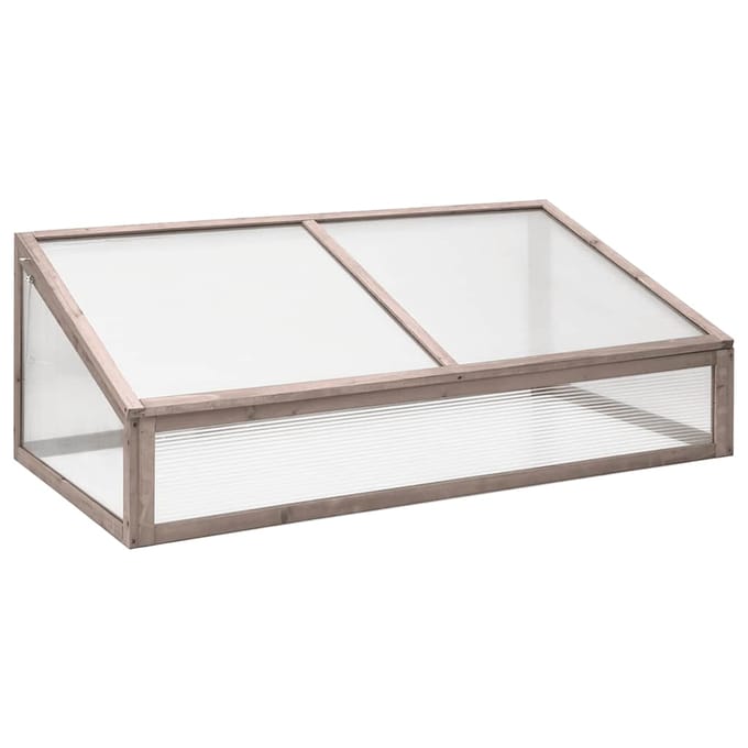 vidaXL - Broeikas - 110x56x39 - cm - vurenhout - grijs