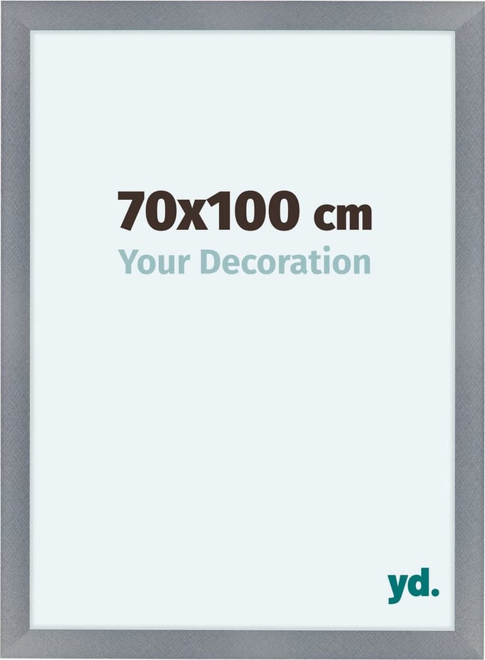 Your Decoration - Fotolijst 70x100 cm - MDF - Aluminium Geborsteld - Como