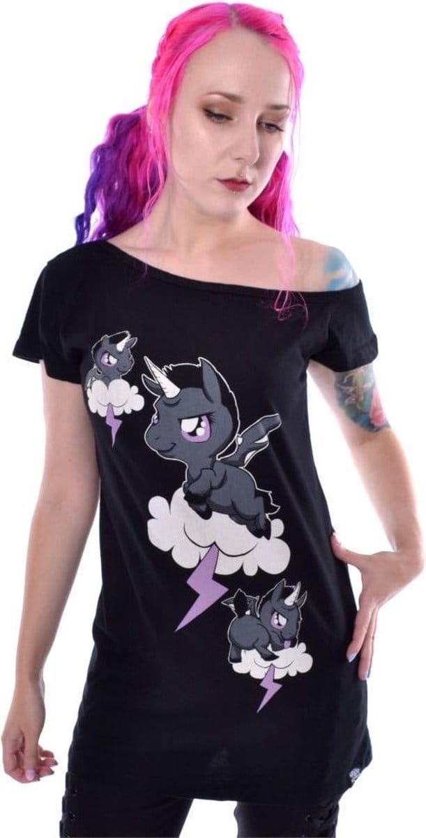 Cupcake Cult - UNICORN CLOUD Top - XXL - Zwart
