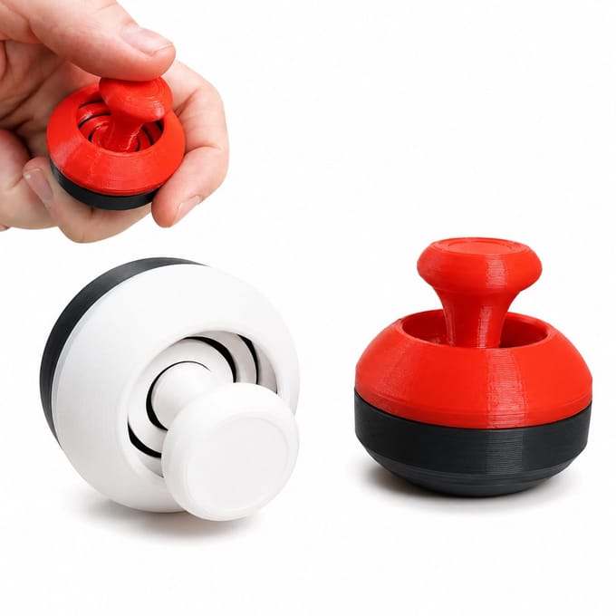 Fidget Toy – Anti Stress Speeltje – Hand Fidget – Sensorisch Speelgoed – ADHD Hulpmiddel – Stressverlichter – Focus Trainer – Compact Pocket Formaat – Wit
