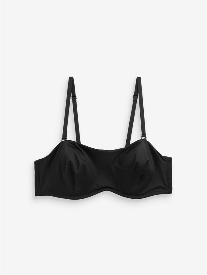 Next - Dames - A-D gladstrijkende strapless beugelbeha zonder vulling - Zwart
