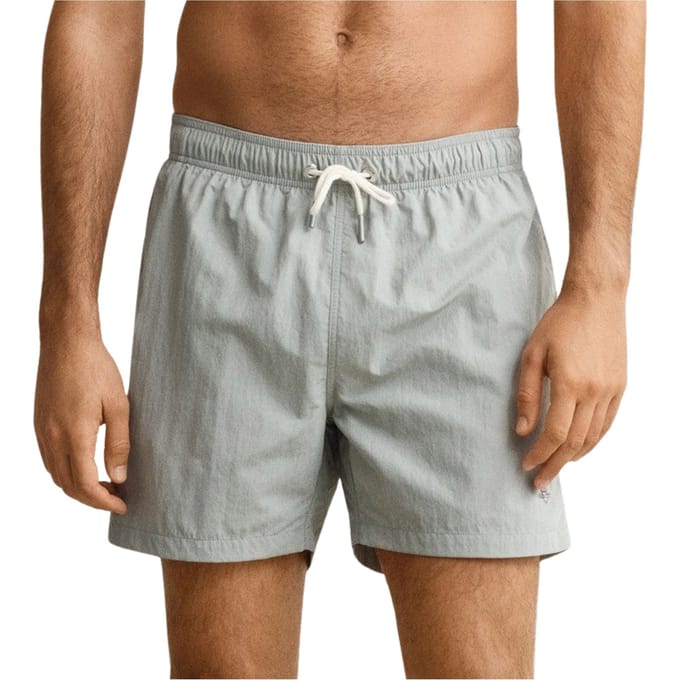 Gant Solid Color Swim Shorts Ceramic Grey / male