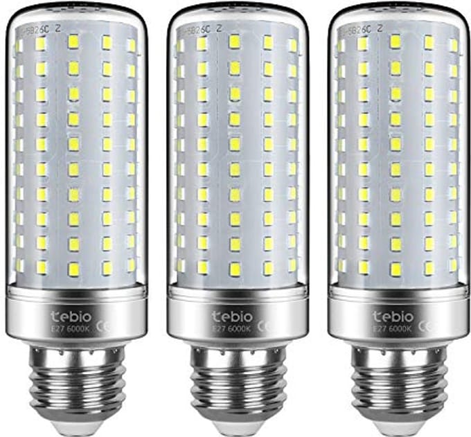 E27 25W Maïs LED Lampen - 3 Stuks, Koudwit 6000K, 2500 Lumen, Niet Dimbaar