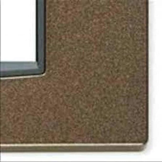 Metalen Plaat - Afdekplaat Combinatiedoos - Elektrische Uitrusting - Krasbestendig Oppervlak - 4 Module - Marron Siena