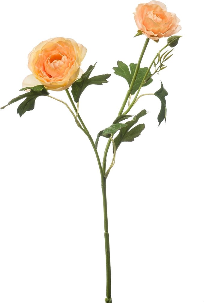 Emerald - Kunstbloem Ranonkel 46cm licht peach - Kunstplant voor binnen