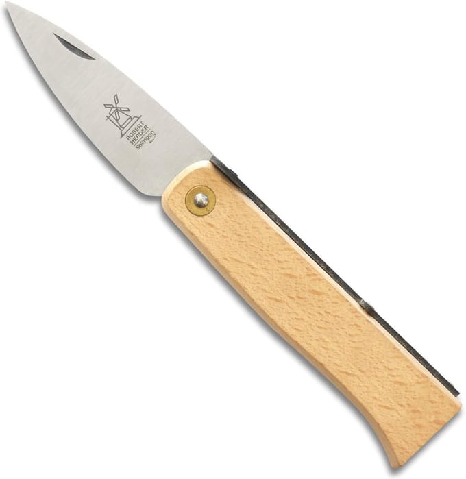 Robert Herder Lierenaar – Zakmes – Carbonstaal – Lemmet 9 cm – Heft Beukenhout