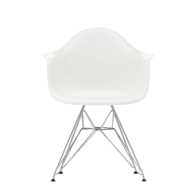 Vitra - DAR Eames Plastic Armchair - verchroomd - wit