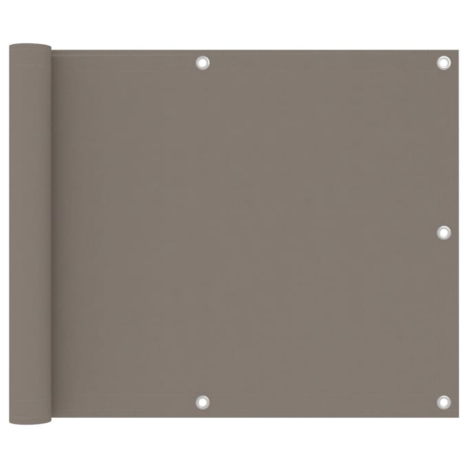 vidaXL - Balkonscherm - 75x500 - cm - oxford - stof - taupe
