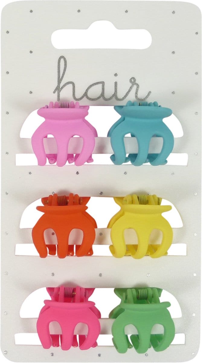 Haarklem - Kappersklem - Spinmodel 2.0cm - Mat Finish - Bright Tinten