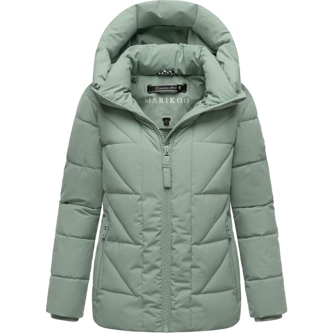 Marikoo dames winterjas Kuschelnasee met capuchon en fleecevoering