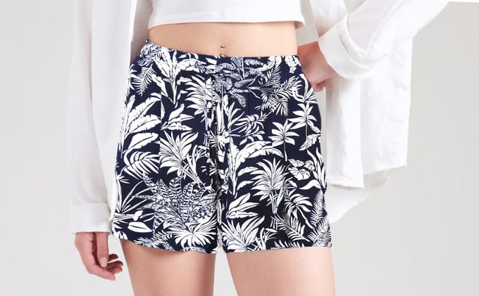 Starry Indigo - Dames Korte Broek - Ladies Wijd Shorts