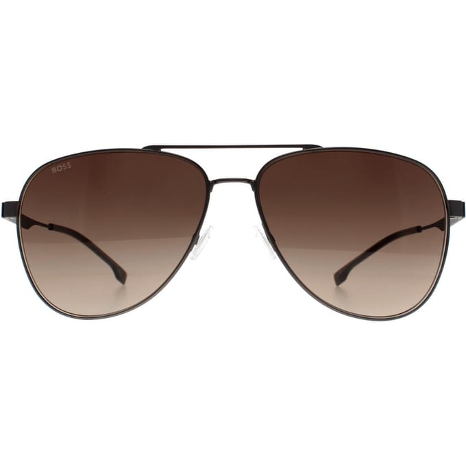 Hugo Boss Aviator Heren Mat Donker Ruthenium Bruin Kleurverloop BOSS 1641/S