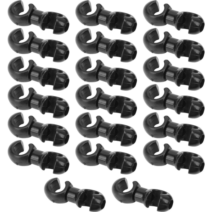 20 PCS Clip de Câble de Frein Anneau de Fixation de Ligne de Durite Noir Guide SHook pour VTT Vélo gray