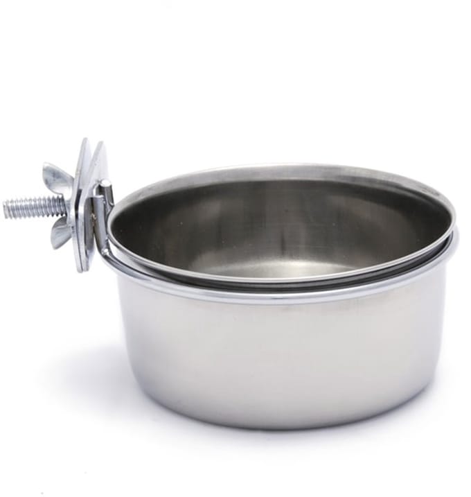 RVS bak 12 cm met schroef - Voerbakjes - Benodigdheden - Servies