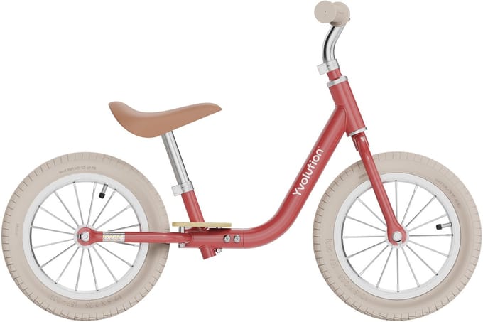 Yvolution - Velo Classic - Loopfiets – Vintage rood - Verstelbaar zadel en stuur