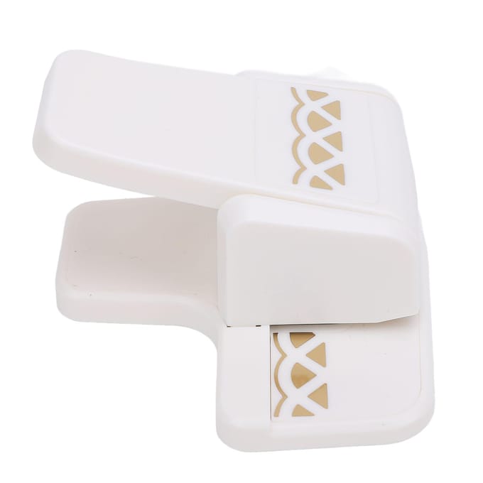 Perforatrice de Bord Multi-Fonctionnelle Portable Découpeuse de Bordure pour Loisirs Créatifs en Papier Perforatrice pour Gaufrage Dentelle pour white