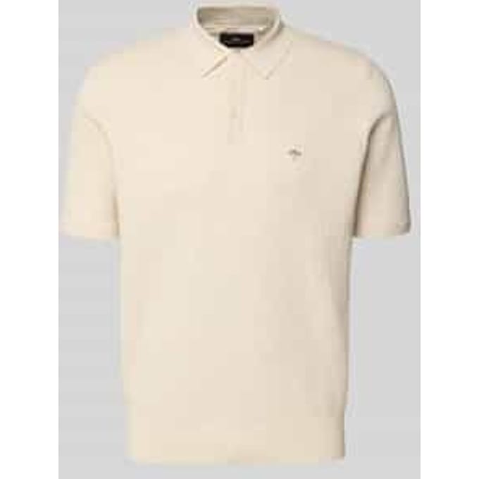 Fynch-Hatton Polo Knitted Structure Cotton Blend New Off White / male